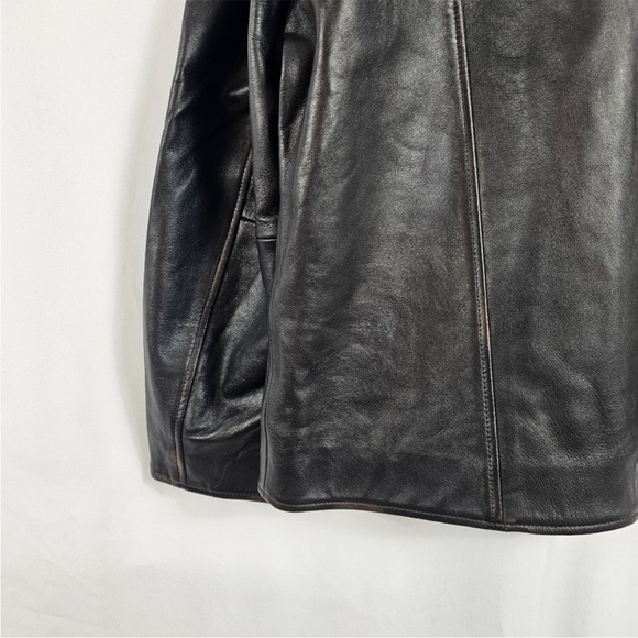 NWOT Veda Bennett Oversized Leather Bomber - Picture 11 of 13